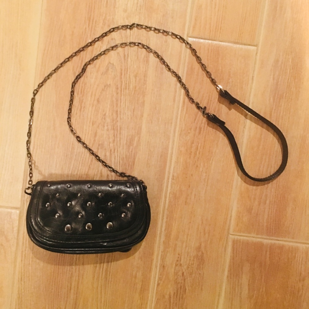 Crossbody/wristlet metal studded bag